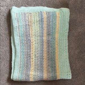 Handmade Striped Crochet Blanket